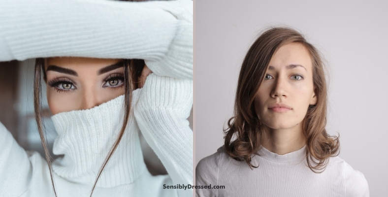 what is the difference between a turtleneck and a mock turtleneck